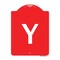 Signmission Designer Series Sign-Sign W/ Letter Y, Red & White Aluminum Sign, 18" x 24", RW-1824-22916 A-DES-RW-1824-22916 - alternate 1